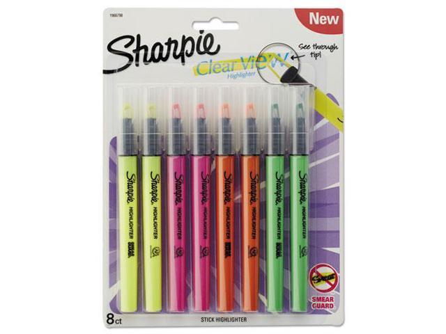 Sharpie Clear View Highlighter  Pocket Highlighter  Assorted  8 Count