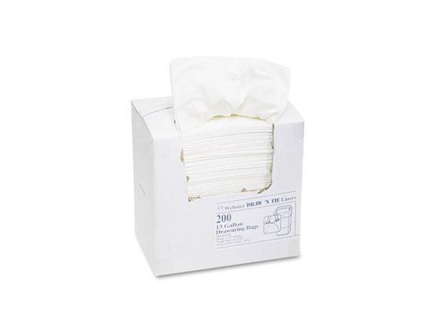 Webster - WEB1DK200 - Heavy-Duty Trash Bags, 13gal, .9mil, 24.5 x 27 3/8, White, 200/Box