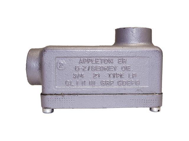 Appleton Electric Conduit Outlet Body w/Cover,Iron,LB ERLB75