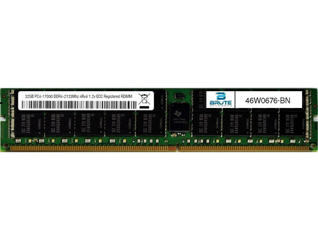46W0676 - IBM Compatible 32GB PC4-17000 DDR4-2133Mhz 4Rx4 1.2v ECC LRDIMM