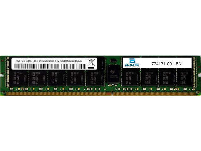 774171-001 - HP Compatible 8GB PC4-17000 DDR4-2133Mhz 2Rx8 1.2v Registered RDIMM