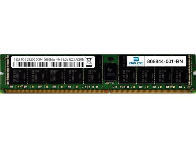 868844-001 - HP Compatible 64GB PC4-21300 DDR4-2666Mhz 4RX4 1.2v ECC LRDIMM