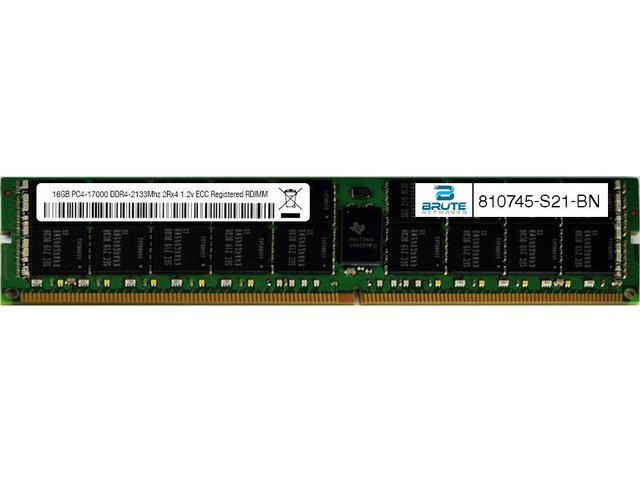 810745-S21 - HP Compatible 16GB PC4-17000 DDR4-2133Mhz 2Rx4 1.2v Registered RDIMM
