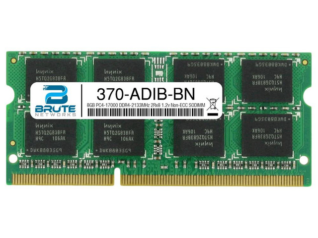 370-ADIB - Dell Compatible 8GB PC4-17000 DDR4-2133MHz 2Rx8 1.2v Non-ECC SODIMM