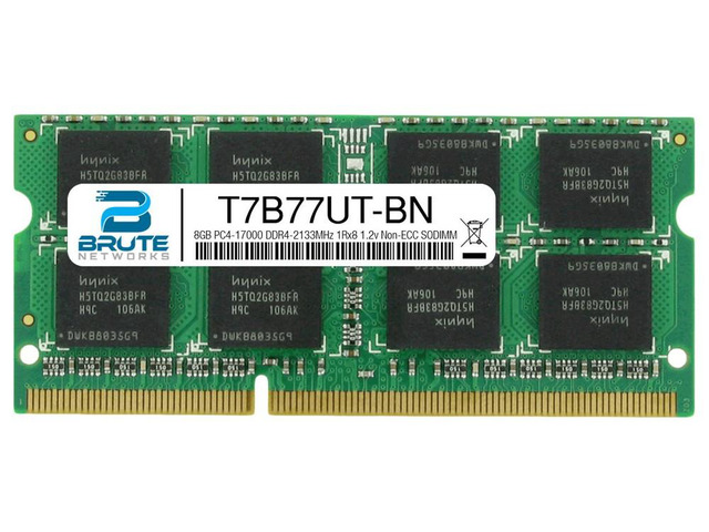 T7B77UT - HP Compatible 8GB PC4-17000 DDR4-2133MHz 1Rx8 1.2v Non-ECC SODIMM