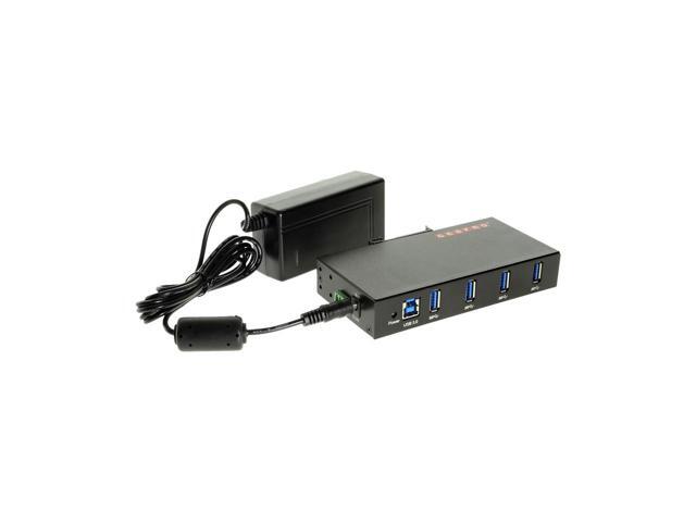 Gearmo USB 3.0 4 Port Industrial Din Rail Mount Hub w/Power Adapter