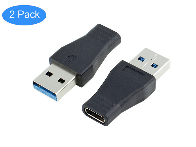 RIITOP 2Pack USB C to USB 3.0 Adapter, USB 3.1 Type C Female to USB 3.0 A Male Converter Adapter Support Data Sync & Charging