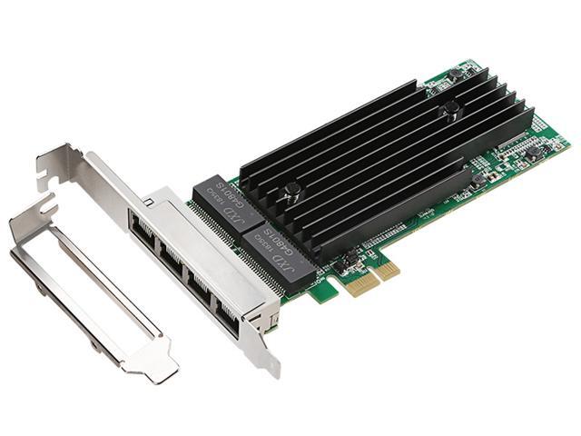 4 Ports 1000Mbps Gigabit PCI-e Express Server Network Adapter Controller Card with Low Profile Bracket - Lan Card Intel 82575 Chipset Quad RJ45 1Gbps