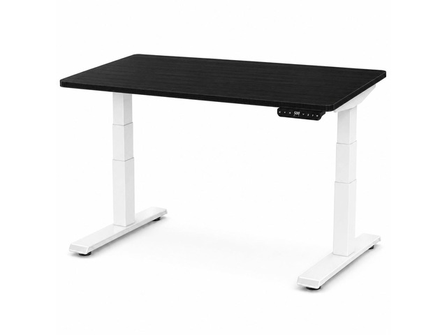 Rise Up 3-stage Dual Motor Electric Standing Desk with Black Bamboo Top