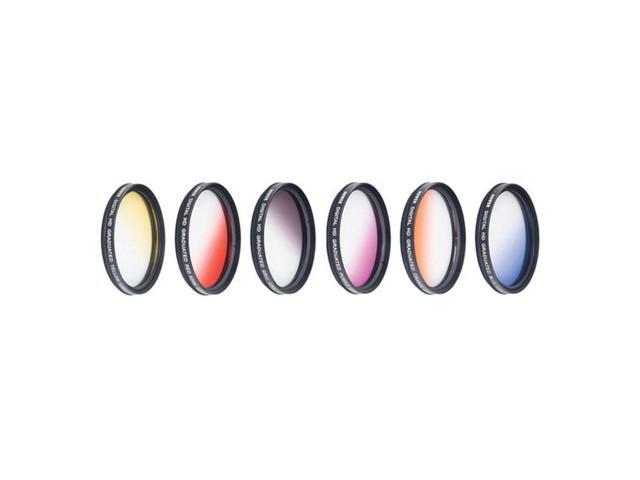 Vivitar 67mm Graduated Color Multicoated Filter Set (Red, Yellow, Blue, Orange, Gray, Purple & Case)