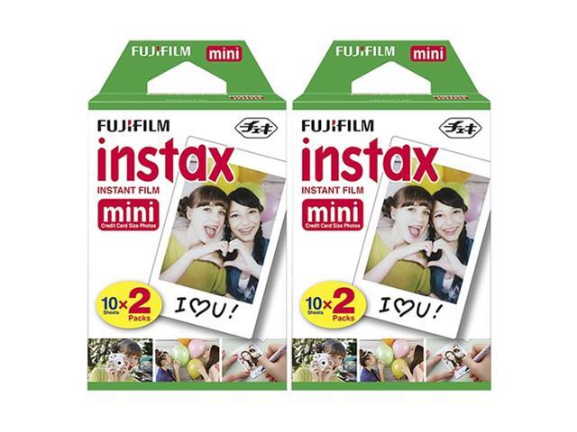 Fujifilm Instax Instant Mini Film 40 Shots + 4 Rechargeable Batteries and Charger + 3pc Cleaning Kit