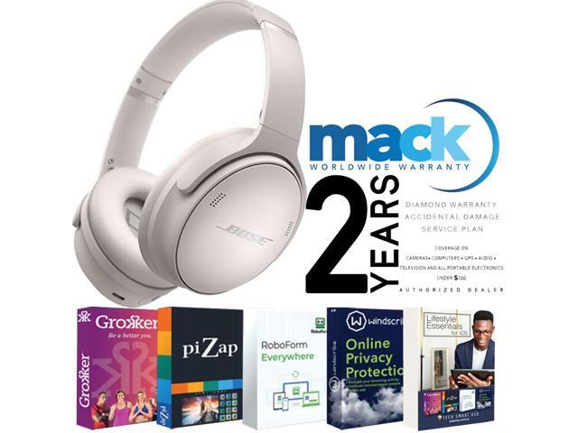 Bose QuietComfort 45 Over-Ear Headphones (White Smoke) + Lifestyle Essentials Softwares + Mack 2yr Worldwide Diamond Warranty