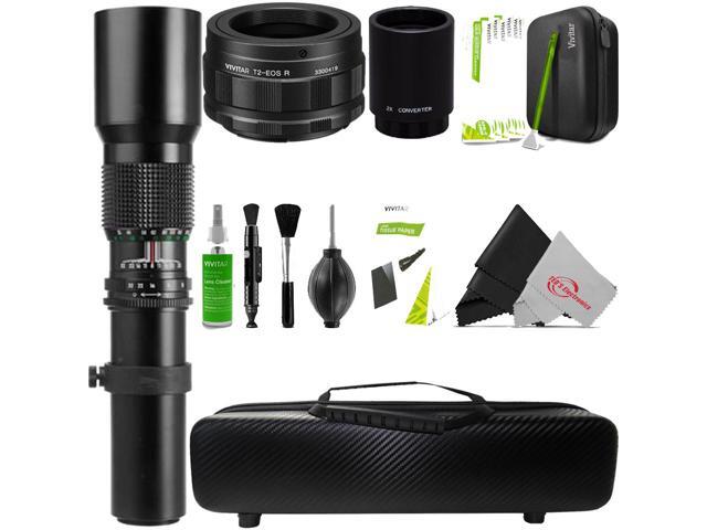 Vivitar 500mm f/8.0 Preset Telephoto Zoom Lens for Canon RF-Mount Camera with 2x Converter