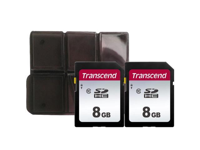 UPC 614198361876 product image for 2x Transcend 8GB TS8GSDC300S SDHC Memory Card with Memory Card Holder | upcitemdb.com
