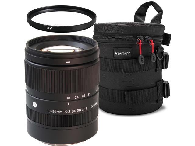 Sigma 18-50mm f/2.8 DC DN Contemporary Lens for Sony E with UV Filter & Lens Case