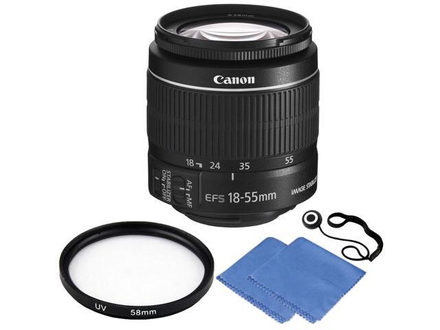Canon EF-S 18-55mm f/3.5-5.6 IS II Lens + 58mm UV Filter + Cleaning Cloth + Lens Cap Holder