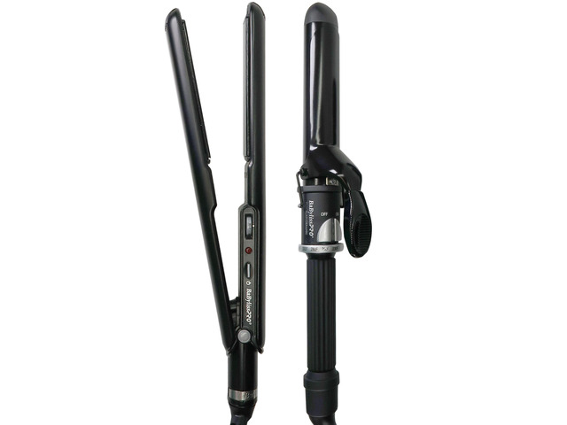 BaByliss Pro Porcelain Ceramic Limited Edition Straightening Iron 1' and Spring Curling Iron 1¼' Styling Set #BPCPP6UC