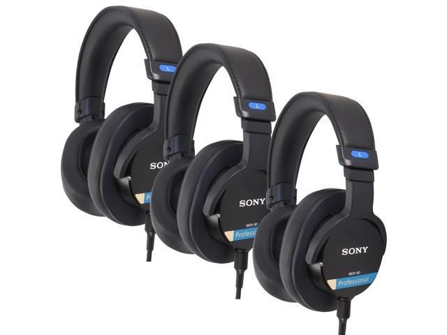 3x Sony MDR-M1 Closed-Back Over-Ear Reference Monitor Headphones