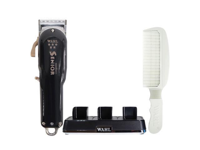 Wahl 8504 Professional Clipper Cordless Senior 120-240V with Pro Power Station Multi-Charge 3 Tools At Once and Flat Top Comb