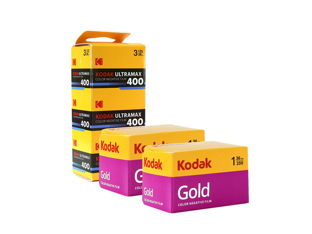 Kodak Eastman UltraMax 400 Color Negative Film 35mm (36 Exp, 3-Pack) with 2x Kodak GOLD 200 Color Negative Film (35mm, 36 Exp)