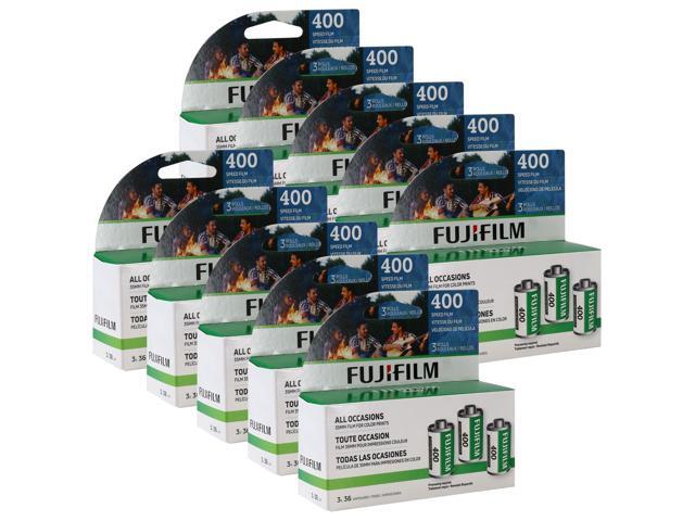 10x Fujifilm 400 Color Negative 35mm Film (36 Exposures) - 3 Pack