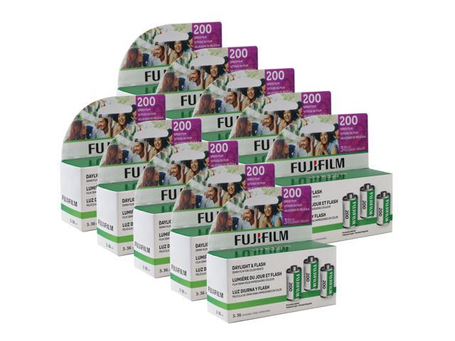 10x Fujifilm 200 Color Negative 35mm Film (36 Exposures) - 3 Pack