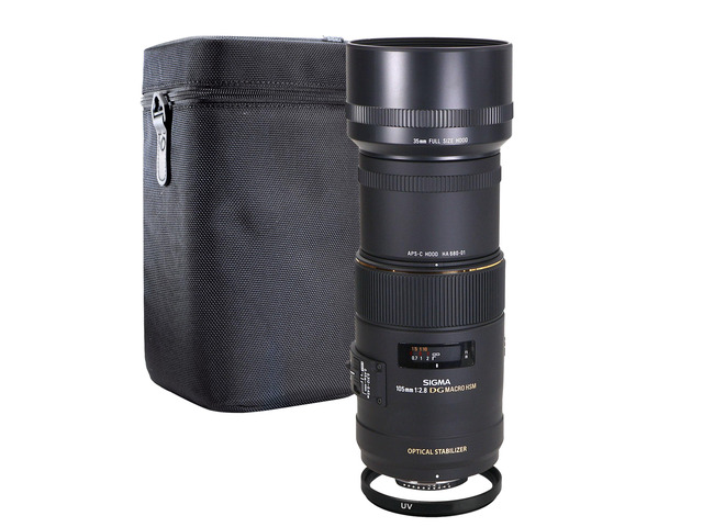 Sigma 105mm F2.8 EX DG OS HSM Macro Lens for Nikon DSLR Camera + 62mm UV Filter