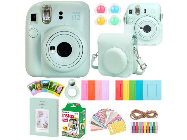 All-in-1 Instax Mini 12 Mint Green Camera Bundle Case Album Frames 40 Film Pack Kit Gift