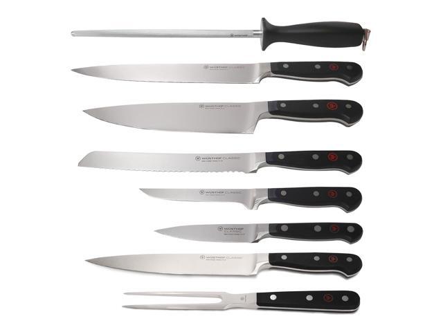 Wusthof Classic 6 Piece Cook's Set + Classic 2-Piece Carving Set (Classic 8' Carving Knife, Classic 6' Straight Meat Fork)