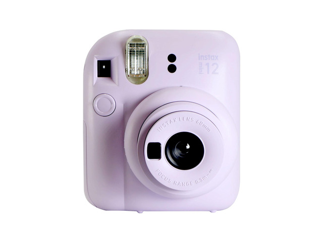 FUJIFILM INSTAX MINI 12 Instant Film Camera (Lilac Purple) with Instax Mini Instant Film (Black, 10 Exp)