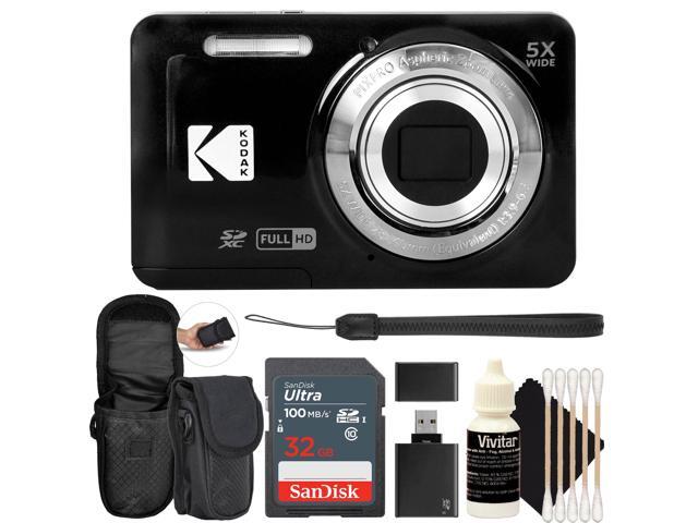 Kodak PIXPRO FZ55 16MP Digital Camera - Black Essential Bundle
