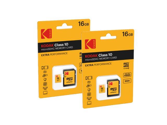 Kodak 16GB Premium Performance microSDHC Memory Card Class 10 -2 Pack
