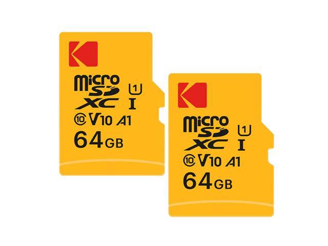 Kodak 64GB Premium Performance microSDXC Memory Card with SD Adapter -2 Pack