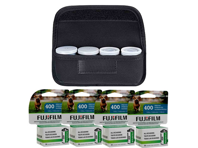 4x FUJIFILM 400 Color Negative Film (35mm, 36 Exp) with Storage Carrying Case
