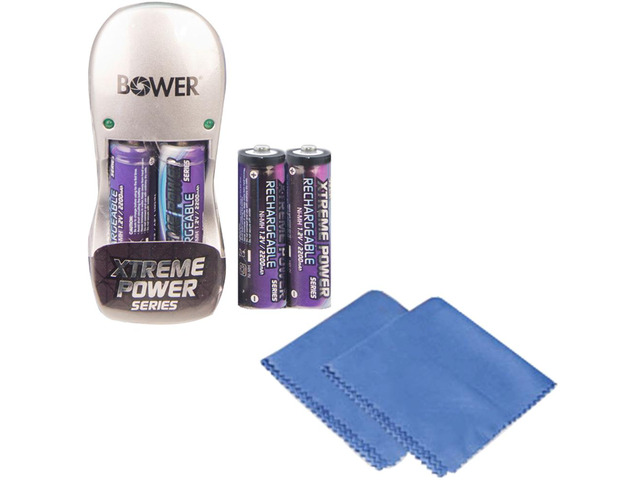 Xtreme Power Series Charger for AA / AAA Batteries + 4 AA Rechargeable Batteries