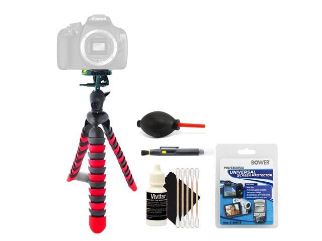 Flexible Tripod + Screen Protector + Lens Pen + Dust Blower + 3pc Cleaning Kit