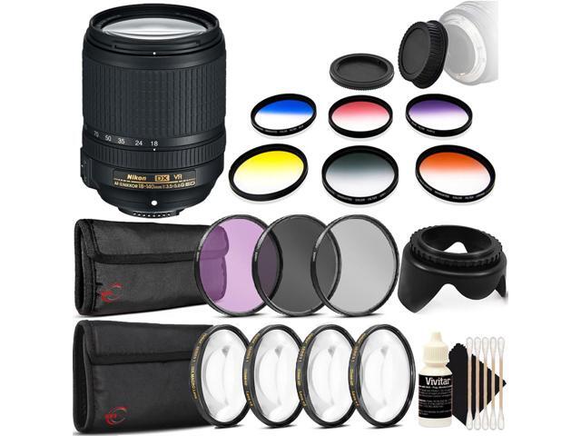 Nikon AF-S DX NIKKOR 18-140mm f/3.5-5.6G ED Lens Lens + 3 Filter Deluxe Accessory Kit for Nikon D5600 D5300