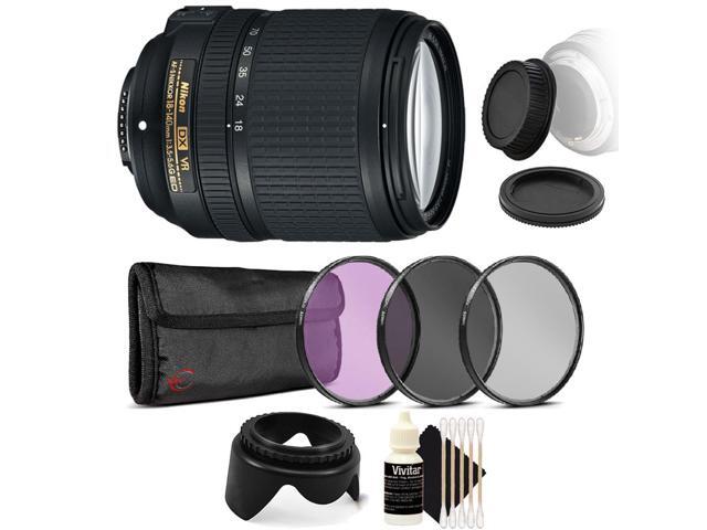 Nikon AF-S DX NIKKOR 18-140mm f/3.5-5.6G ED Lens Lens + 3pc Filter Kit Deluxe Accessories for Nikon D5600 D5300