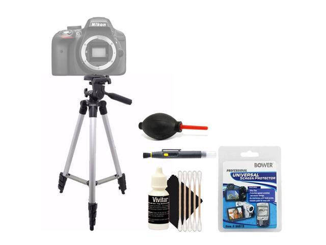 Tall Tripod + Screen Protector + Lens Pen + Dust Blower + 3pc Cleaning Kit