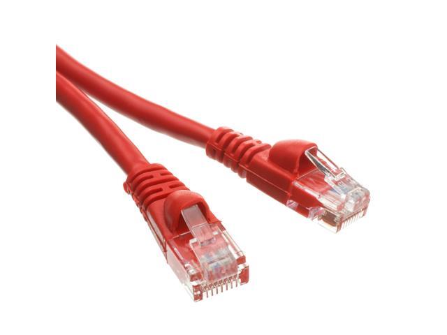 Cat5e Red Ethernet Patch Cable, Snagless/Molded Boot, 6 foot