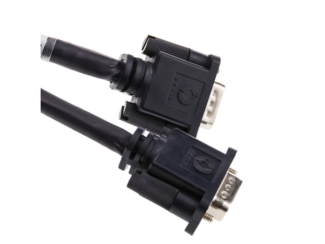 Plenum SVGA Cable, Black, HD15 Male, Coaxial Construction, Shielded, 25 foot