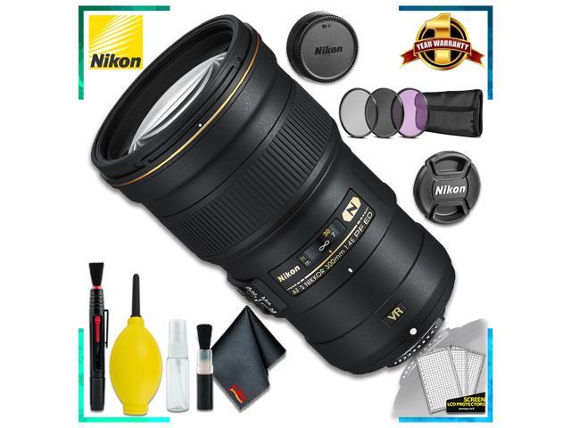 Nikon AF-S NIKKOR 300mm f4E PF ED VR Lens (Intl Model) + 3pcs UV Lens Filter Kit + Cleaning Kit