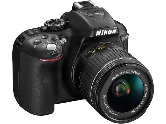 Nikon D5300 DSLR Camera with AF-P 18-55mm VR Lens Bundle SanDisk 32GB SD Card + 9PC Filter Kit + MORE - International