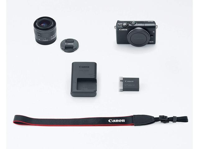 Canon EOS M100 Mirrorless Camera w/ 15-45mm Lens - Wi-Fi, Bluetooth, and NFC Enabled (Black) (International Model)