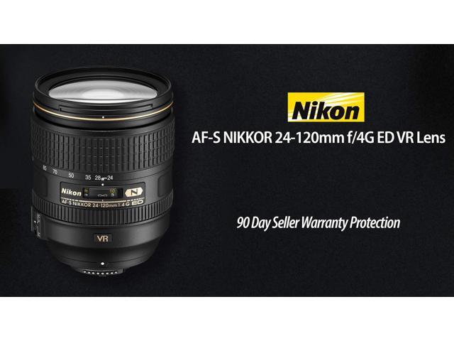 Nikon AF-S NIKKOR 24-120mm f/4G ED VR Lens with Pro Filter (Renewed)