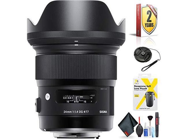 Sigma 24mm f/1.4 DG HSM Art Lens for Nikon F for Nikon F Mount + Accessories (International Model with 2 Year Warranty)