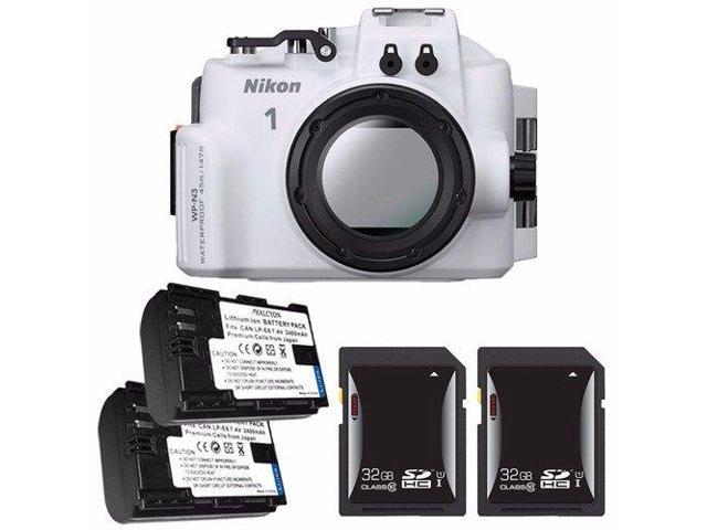 Nikon WP-N3 Waterproof Housing for Nikon 1 J4 or S2 Camera and NIKKOR 11-27.5mm or 10-30mm Lens + EN-EL22 Battery + 32GB SDHC Card Saver Bundle