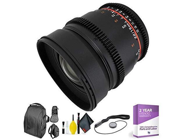 ROKINON 16MM T/2.2 Wide Lens Nikon + Deluxe Lens Cleaning Kit