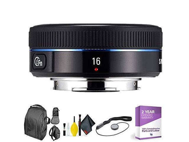 SAMSUNG 16mm f/2.4 Black + Deluxe Lens Cleaning Kit Bundle