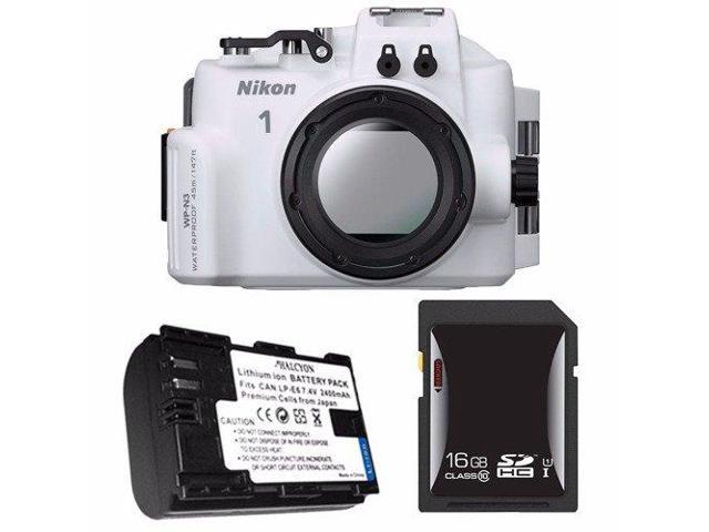 Nikon WP-N3 Waterproof Housing for Nikon 1 J4 or S2 Camera and NIKKOR 11-27.5mm or 10-30mm Lens + EN-EL22 Battery + 16GB SDHC Card Saver Bundle 1